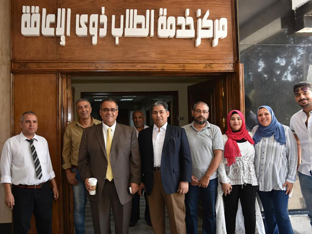 Vice President of Ain Shams University inspects the Center of Students with Disabilities at Ain Shams University
