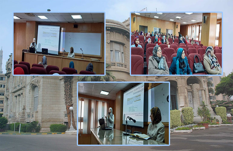 Faculty of Al-Alsun discusses the integration of computer science and translation during a symposium on natural language processing and its applications