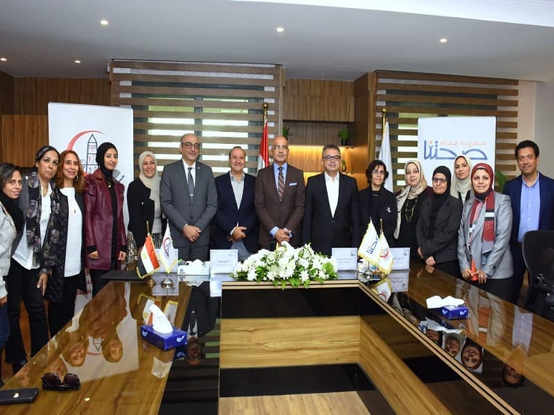 A cooperation protocol between Al-Demerdash Hospitals and Sehetna Foundation to equip the new emergency center, the blood transfusion center, and the cancer unit at the Children’s Hospital