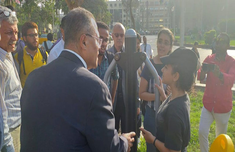 Opening of open air Gymnasium in the main campus of Ain Shams University