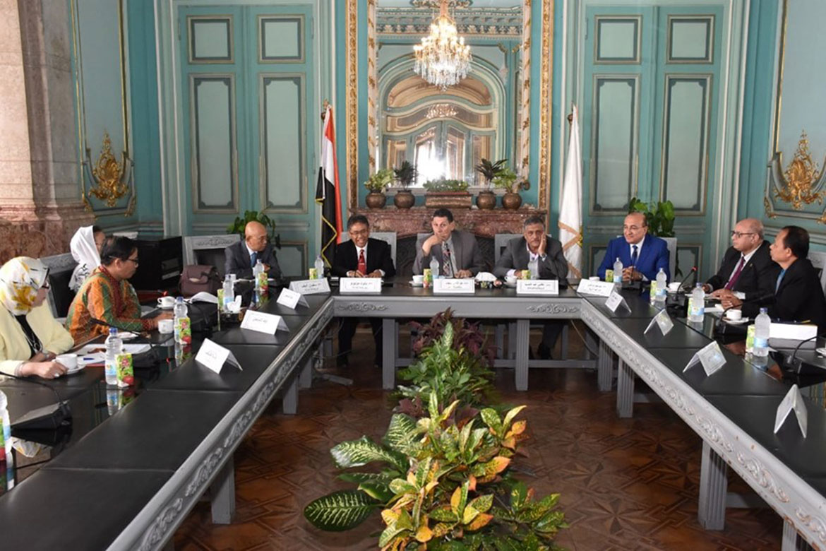 A high-level Indonesian delegation in the hospitality of Ain Shams University