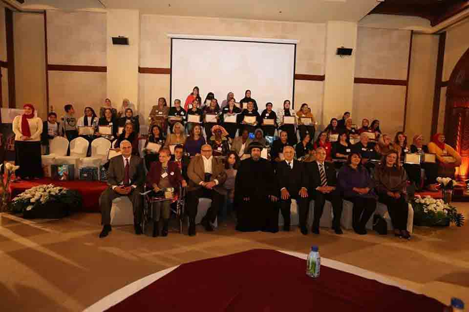 The President of Ain Shams University witnesses the honoring of Coptic Orthodox Cultural Center for Egyptian and African Ideal Mothers