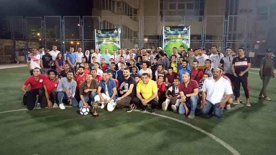 The opening ceremony of the fourth Ramadan football tournament at Ain Shams University