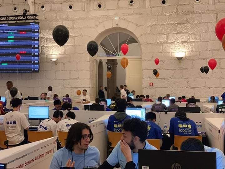 The 1st position at the Egyptian teams level, the 3rd at the Arab teams and the 81 globally for students of the Faculty of Computer in the finals of ICPC