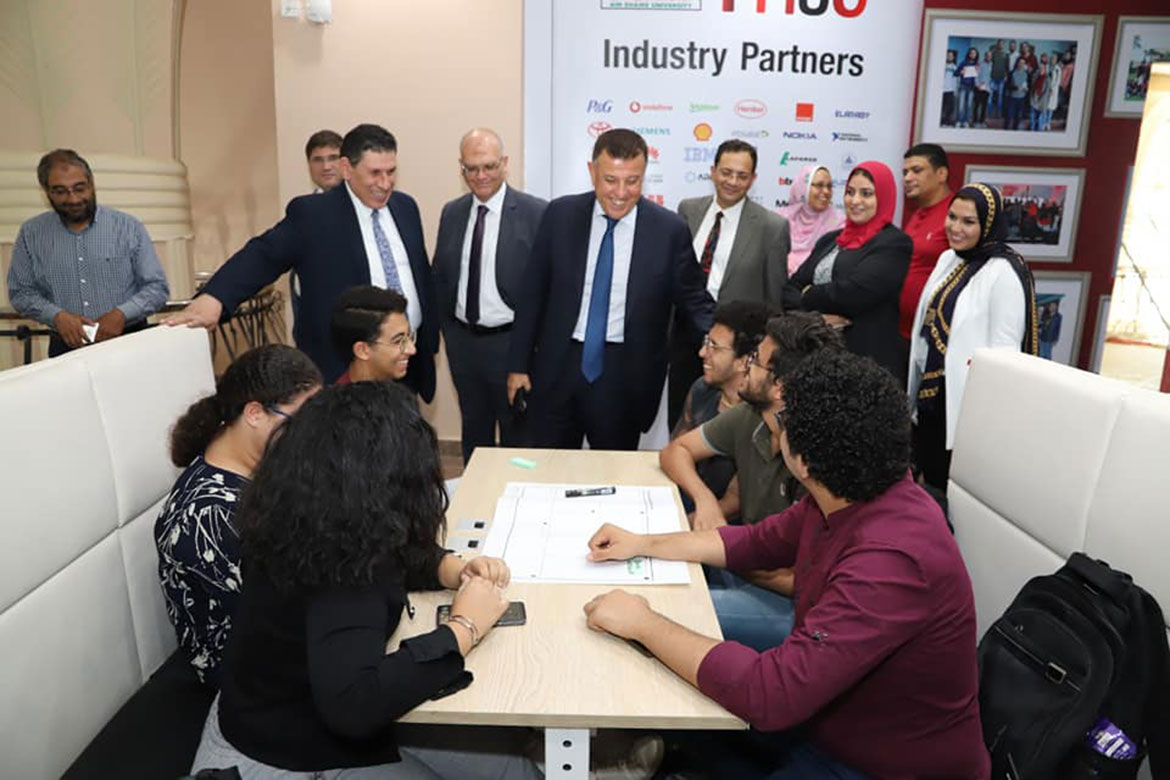 President of Ain Shams University inspects the progress of business incubators center in Ain Shams University «IHUB INCUBATOR»