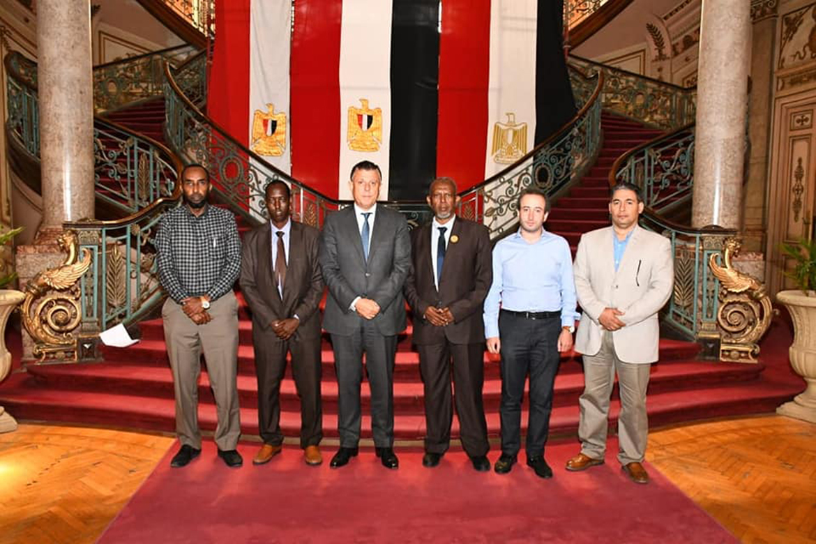 A delegation from the University of Gezira in Somalia on a visit to Ain Shams University