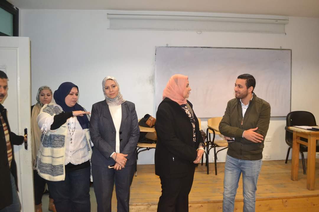 Dean of the Faculty of Computers and Information Sciences inspects the examinations in different stages