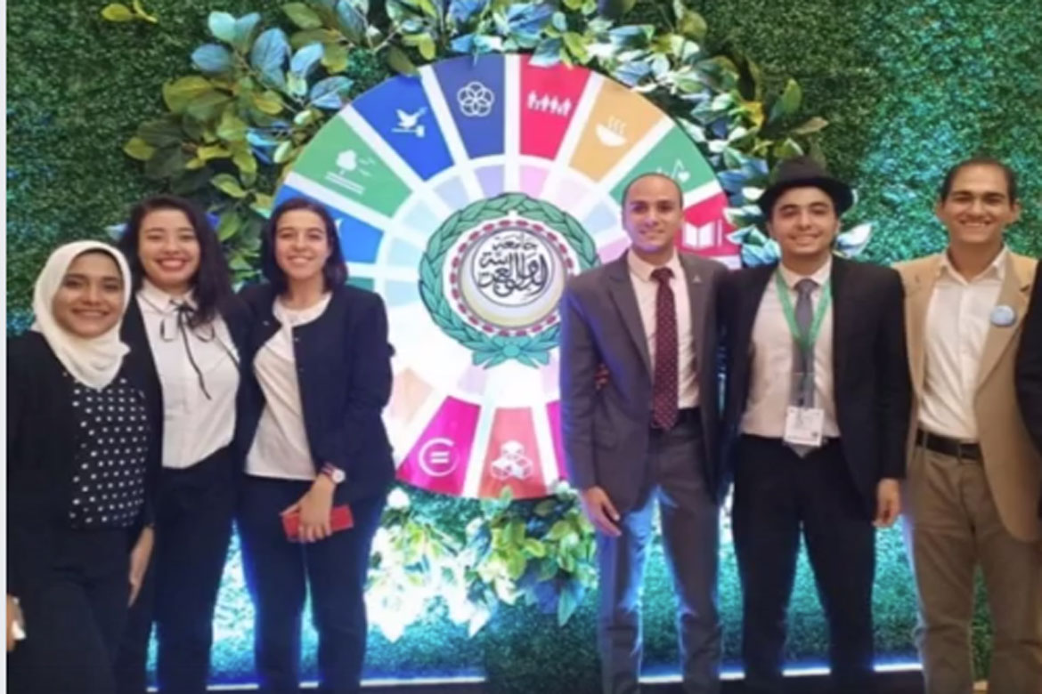 20 طالب من جامعة عين شمس بالأسبوع العربي للتنمية المستدامة في نسخته الثالثة