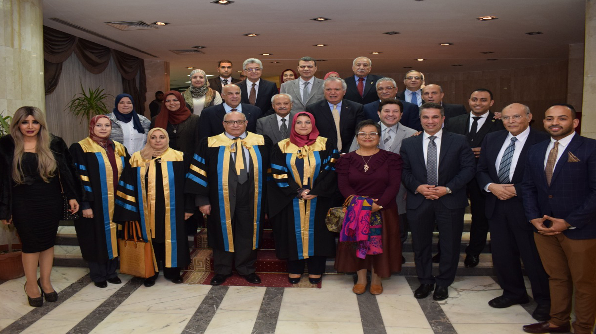 Ain Shams University President honors the stars of art, politics and society in the graduation ceremony of the students of the Faculty of Computers and Information Sciences