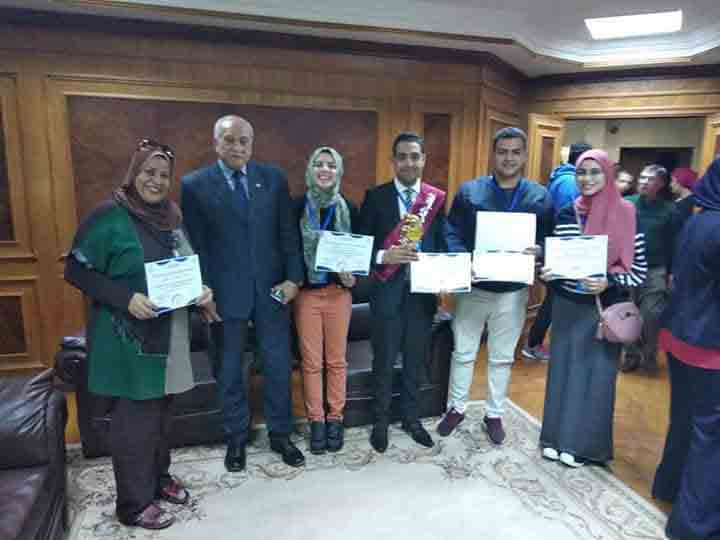 A student of Faculty of Al Alsun wins the first place in the ideal student competition at the level of Egyptian universities 2019