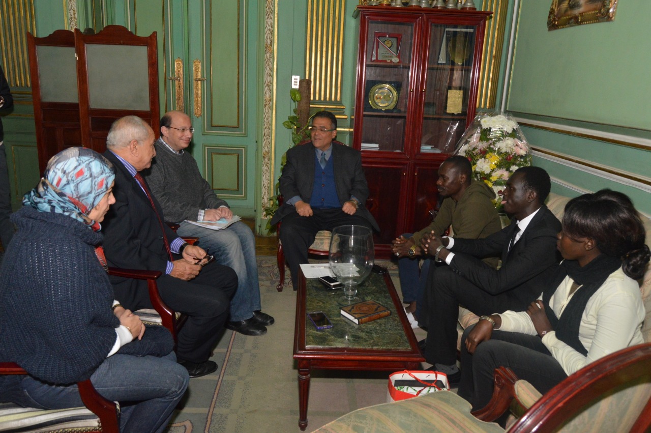 Vice President of Ain Shams University meets with the delegation of Southern Sudan Students Association