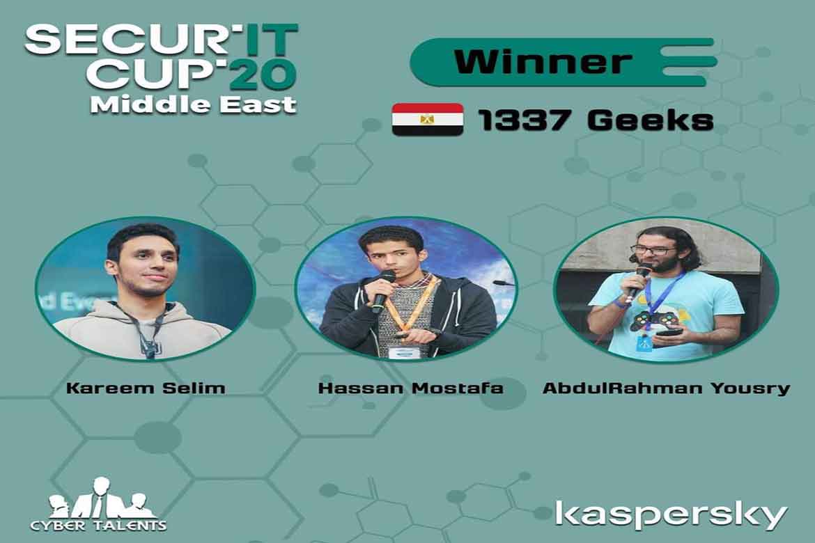 The Faculty of Computer congratulates its participating student in the Kaspersky Secur'IT Cup 2020 Middle East competition and his team