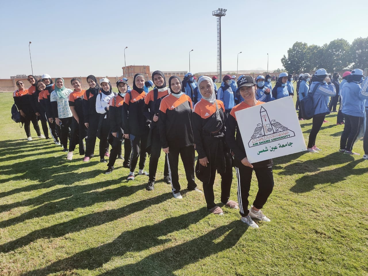 Ain Shams University girls' team qualifies for the quarter-finals of the plane at the Luxor Olympiad