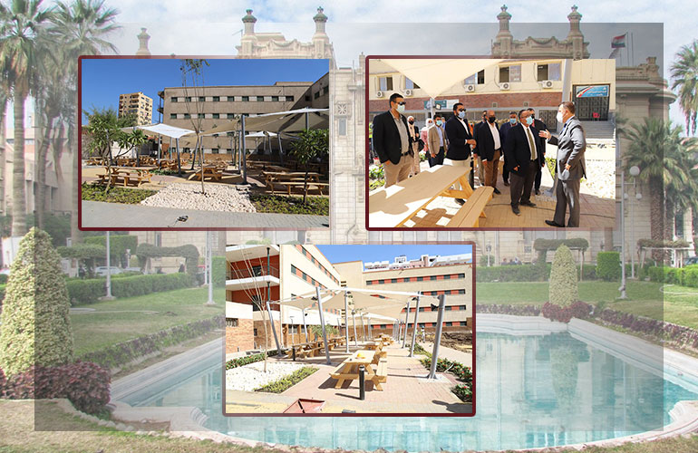 رئيس ونائب رئيس جامعة عين شمس يتفقدان أول مطعم مفتوح على أحدث طراز عالمي