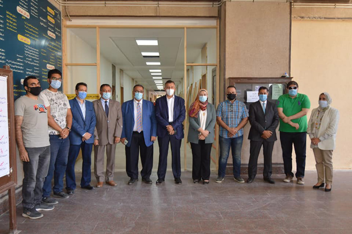 An inspection tour of the new classrooms at Faculty of Al-Alsun