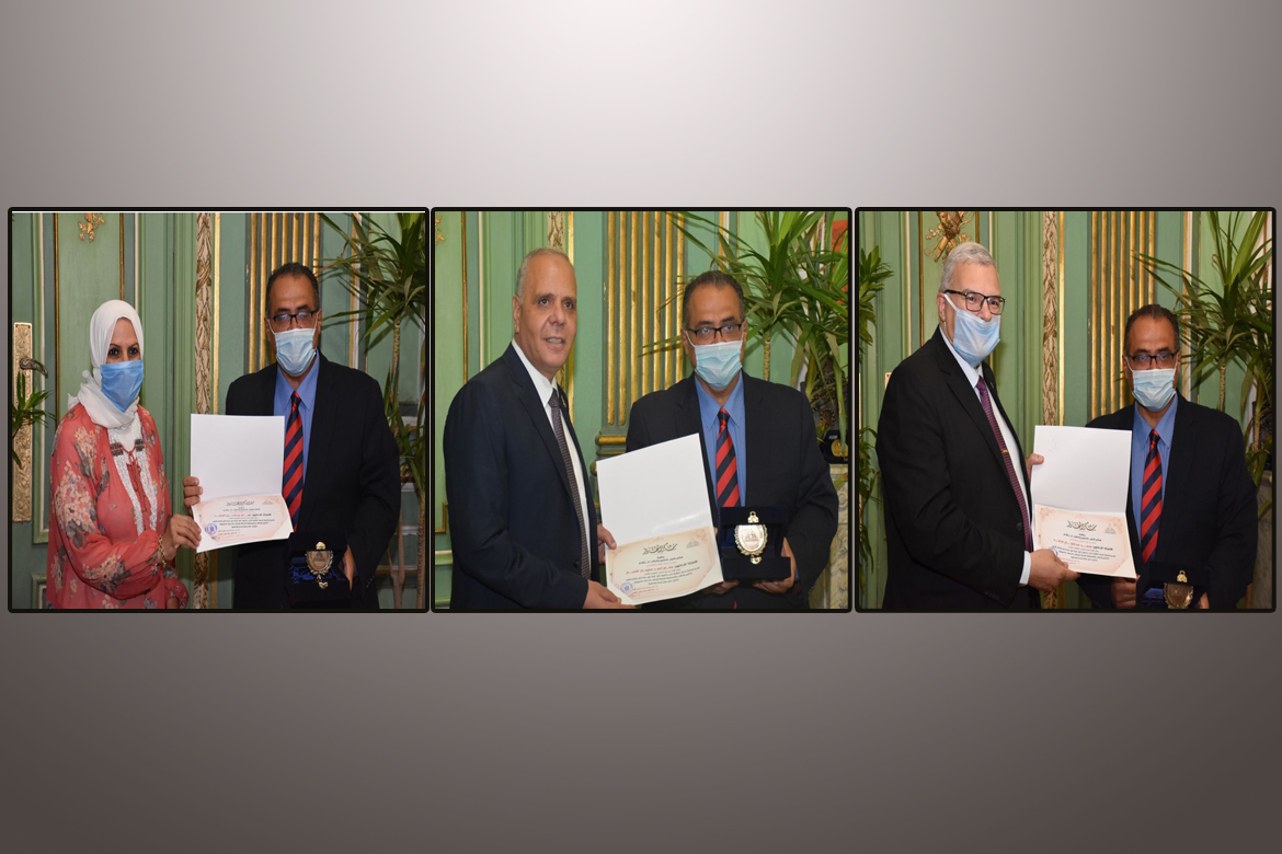 The Education and Student Affairs Sector at Ain Shams University honored three vice-deans for reaching the legal age