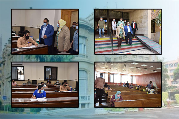 Vice President of Ain Shams University for Education and Student Affairs inspects faculty of nursing exams
