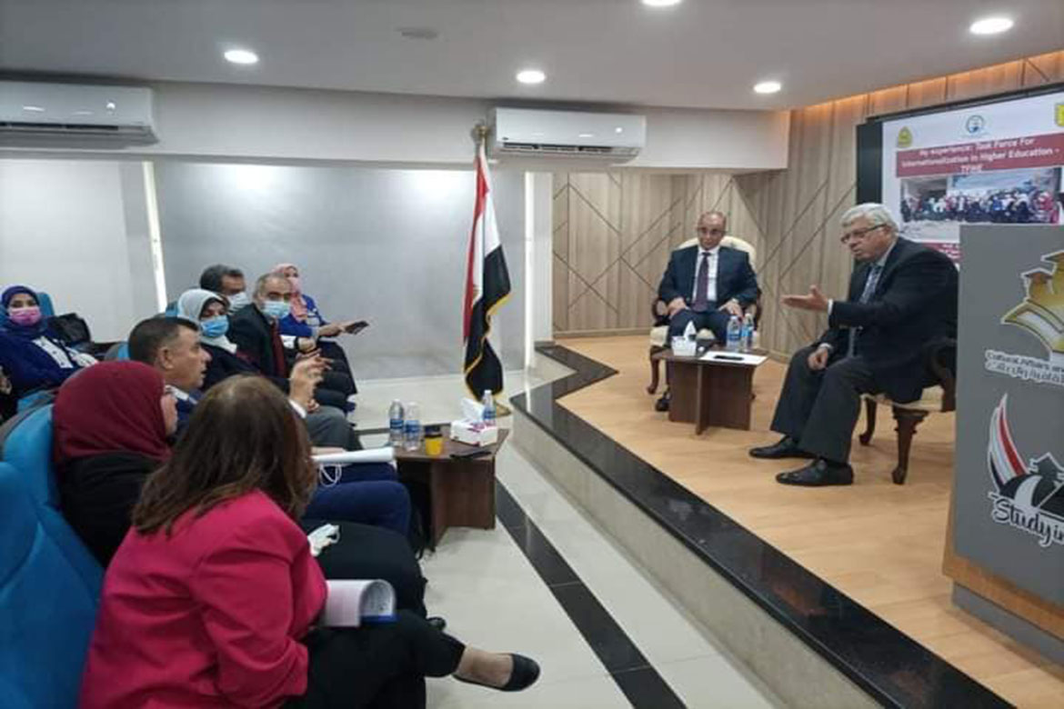 The president of Ain Shams University stresses the importance of internationalizing teaching programs