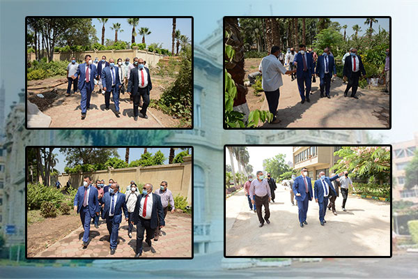 Ain Shams University President tour to inspect exams and development work at the Faculty of Agriculture