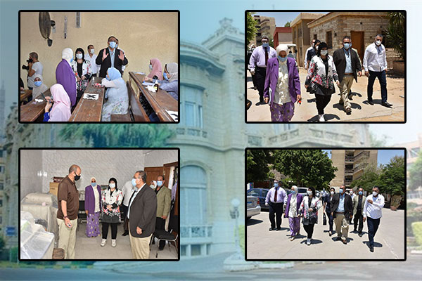 Vice President of Ain Shams University inspects the examination committees at the Faculty of Girls