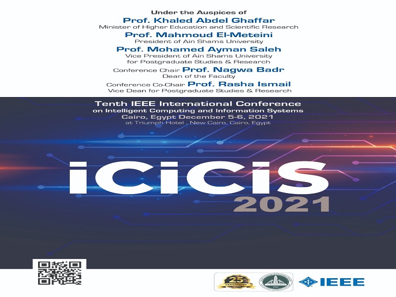 December 5th… The Tenth International Conference on Intelligent Computing and Information Systems at the Faculty of Computer and Information Sciences