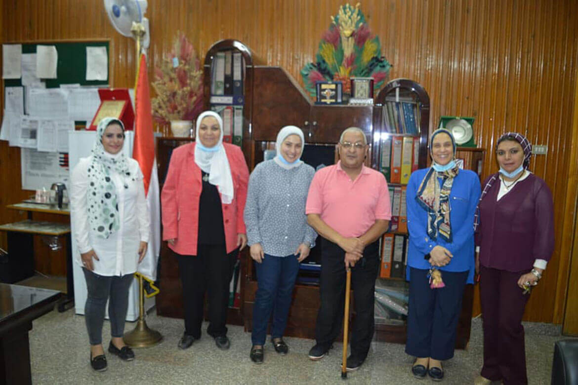 A visit from the Supreme Council of Universities Committee to follow up on the progress of the aptitude tests at the Faculty of Nursing
