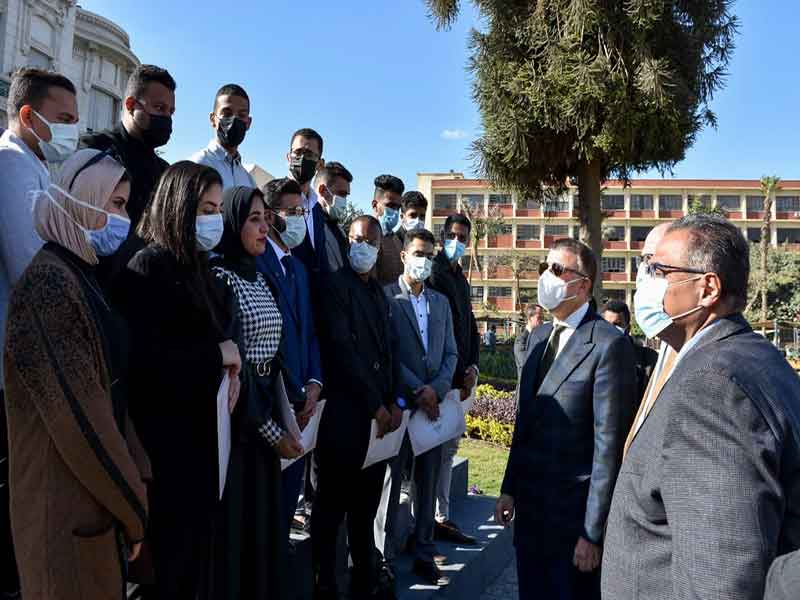 President and Vice President of Ain Shams University meet the new university student union