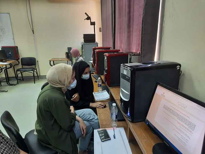 The electronic coordination labs at Ain Shams University receive 908 students on the fifth day to coordinate the first stage