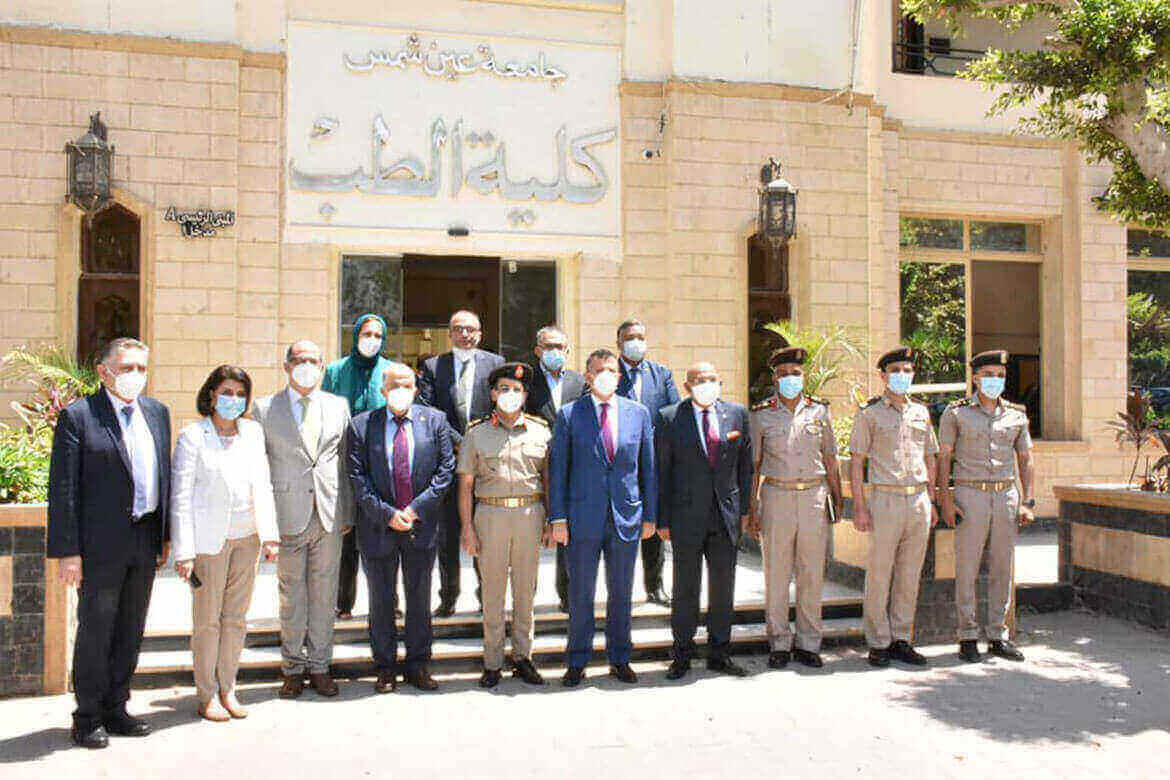 The President of Ain Shams University inaugurates the electronic testing centers at the Faculty of Medicine