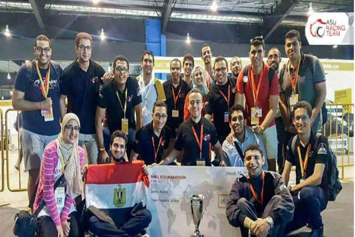 Ain Shams University's racing team ranked the third in the world and the first in the Arab world and Africa in the Formula competition