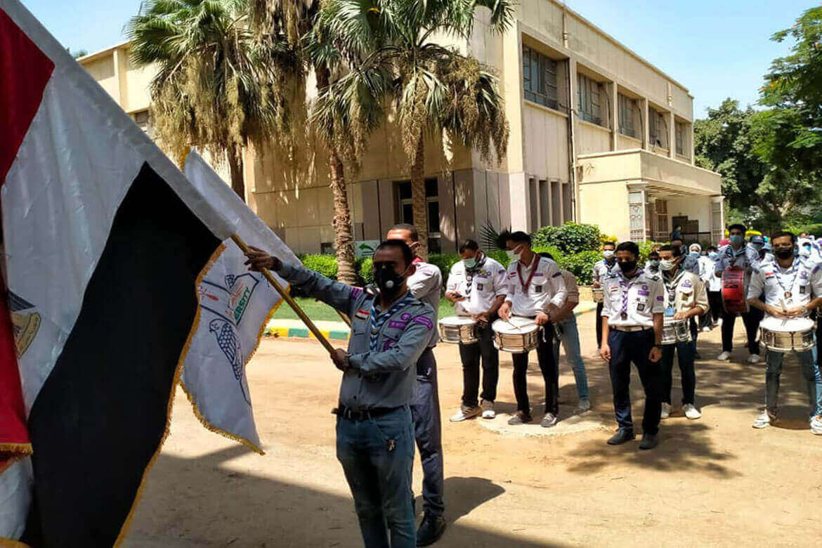 The launch of the first scouting and guiding festival for Ain Shams University's scouts