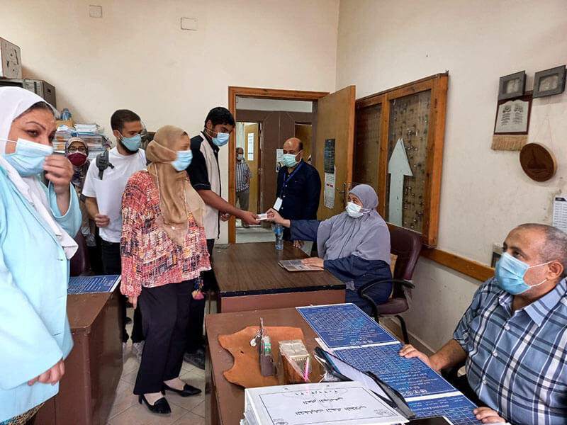 In restrict precautious measurements … Dean of the Faculty of Nursing checks the process of withdrawing candidacy forms of SU elections