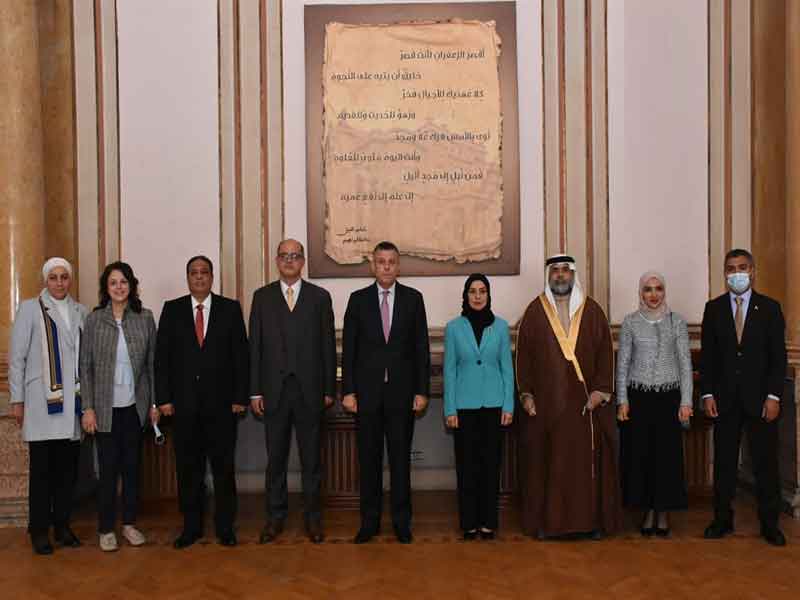 The president of the House of Representatives of the Kingdom of Bahrain hosted by Ain Shams University