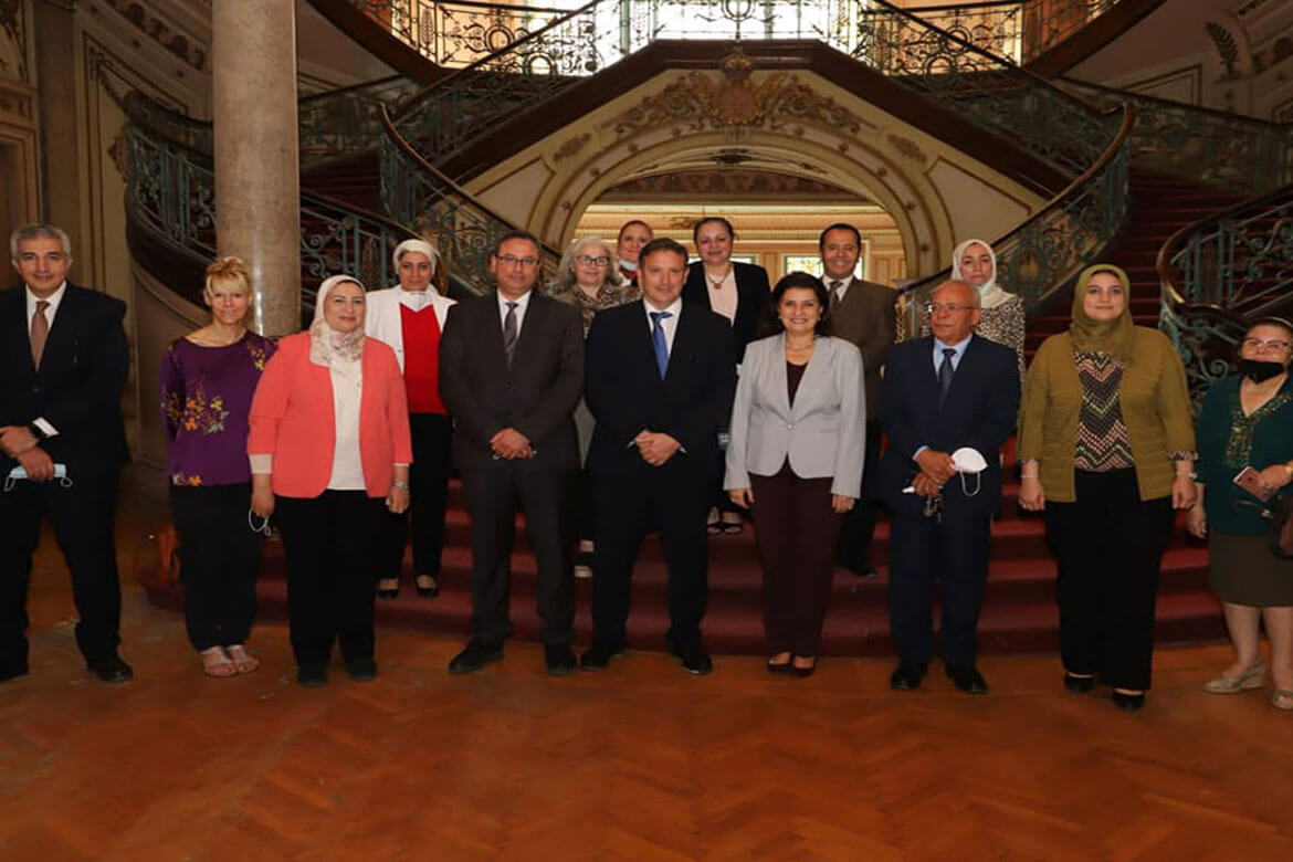 A delegation of “University of Lyon 3” on a visit to Ain Shams University