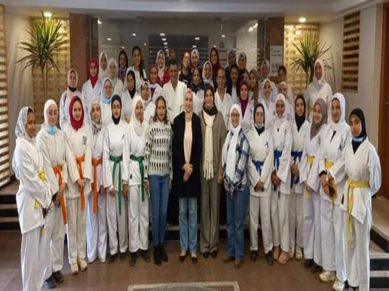 Belts tests for the aikido team in Faculty of Girls under the slogan "Sports is a lifestyle"