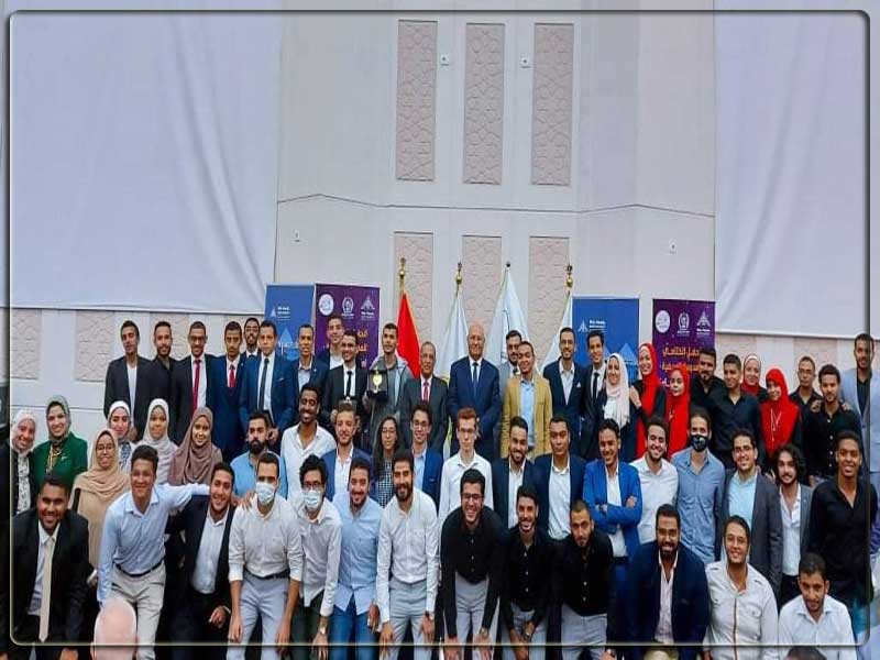 The Faculty of Engineering honors the students who won first place in the Egyptian Space Agency competition