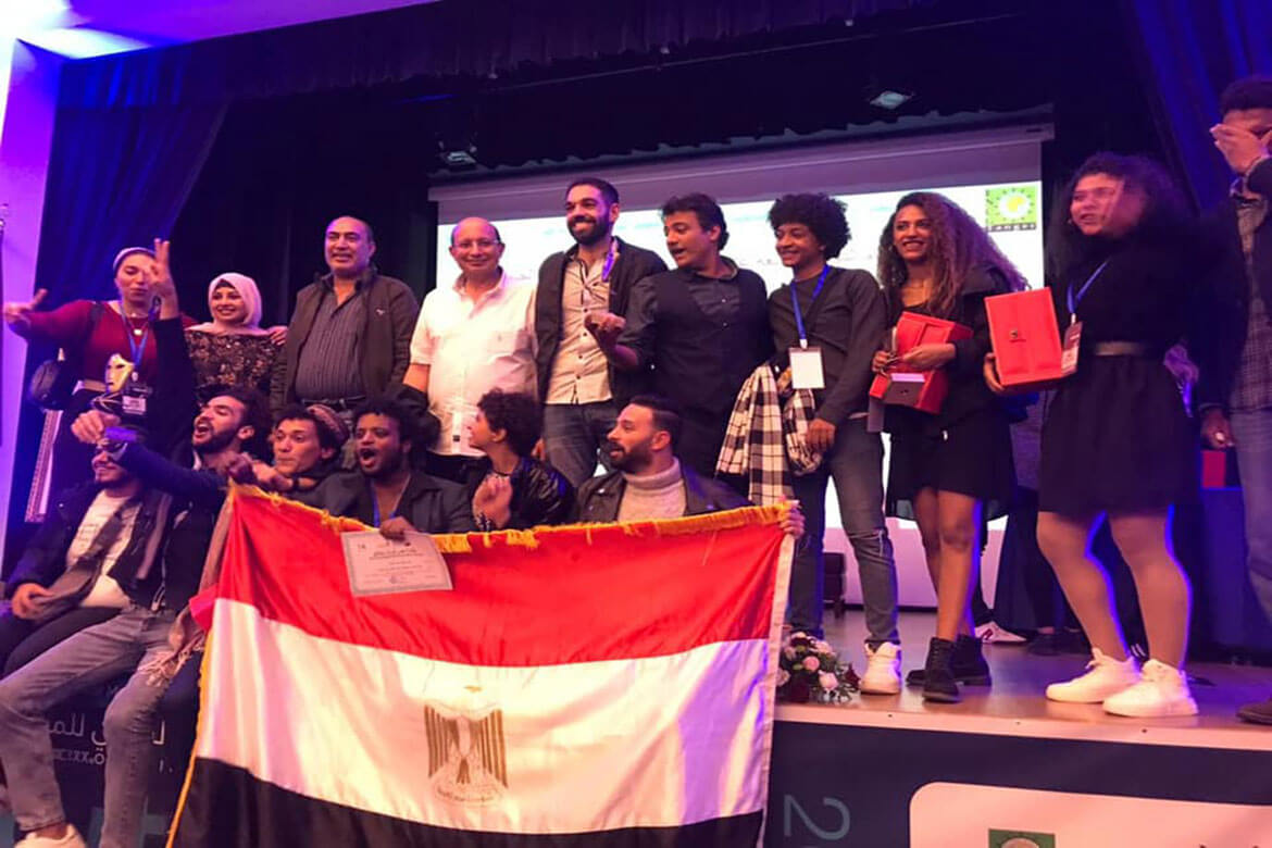 Ain Shams University wins half of the prizes of the Tangier International University Theater Festival in the Kingdom of Morocco