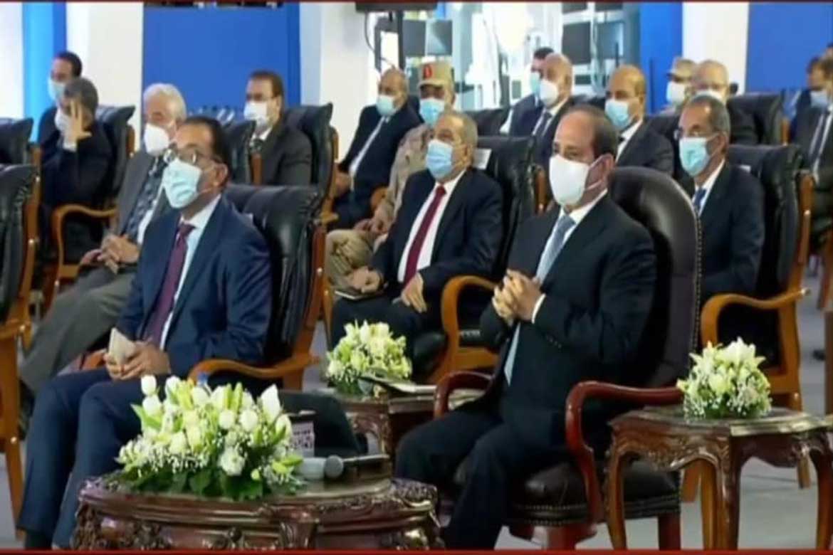 A delegation of Ain Shams University students joins the President of the Republic in opening a number of military hospitals