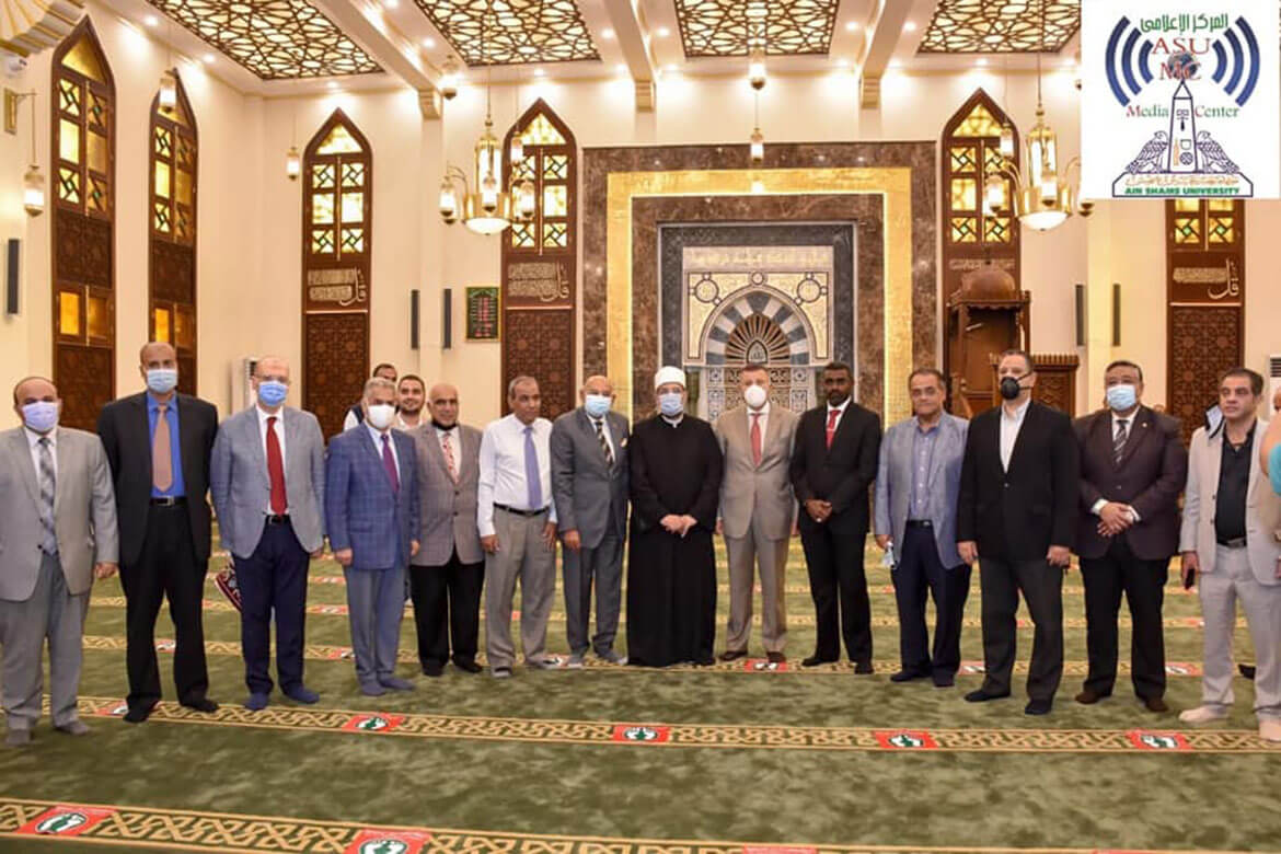 The Egyptian and Sudanese Ministers of Endowment inaugurate Ain Shams University Mosque after its renovation