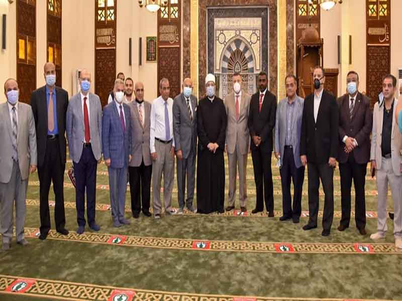 The Egyptian and Sudanese Ministers of Endowment inaugurate Ain Shams University Mosque after its renovation