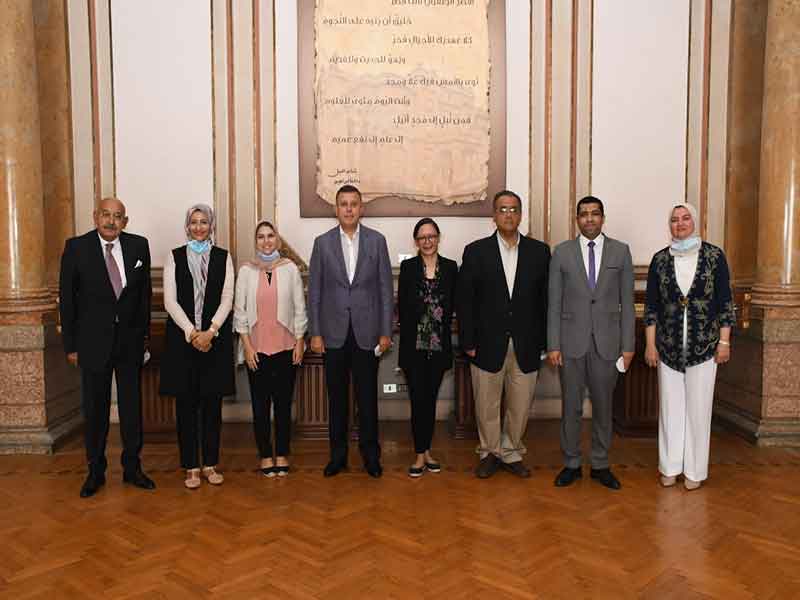 The President of Ain Shams University receives a delegation from UNESCO
