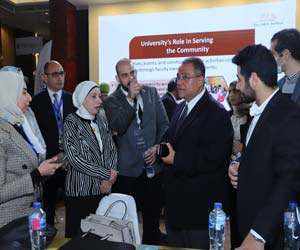 Vice President of Ain Shams University for Education and Student Affairs visits Ain Shams University pavilion at the International Exhibition and Forum Universities