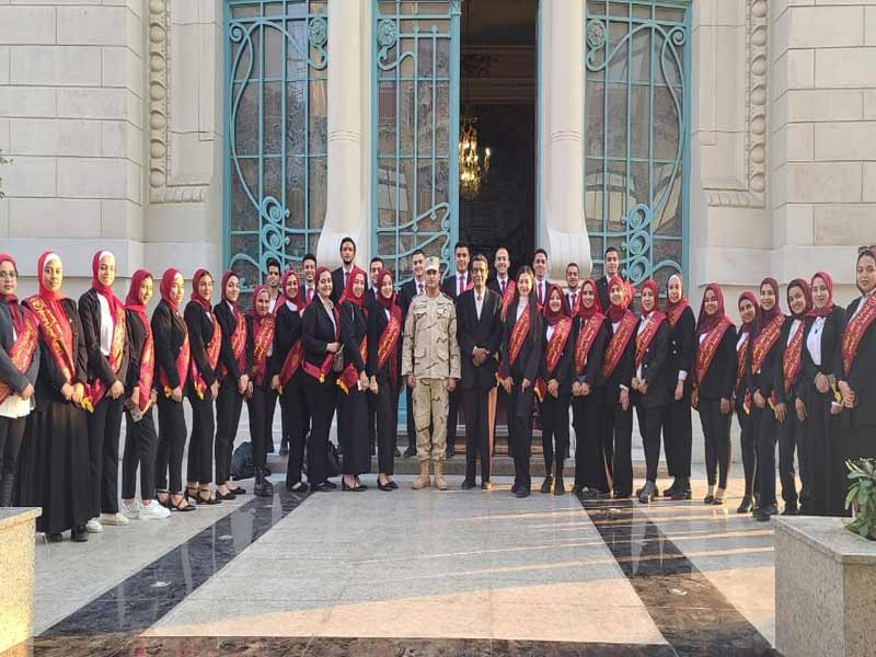 A delegation of Ain Shams University students visited the naval base in Alexandria