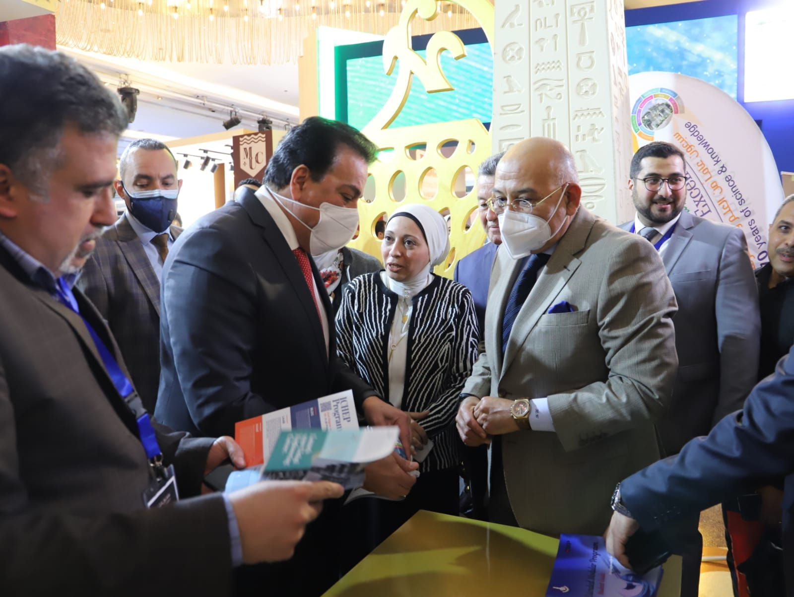 The Minister of Higher Education visits Ain Shams University pavilion at the International Forum of Universities and Scholarships EDUGATE