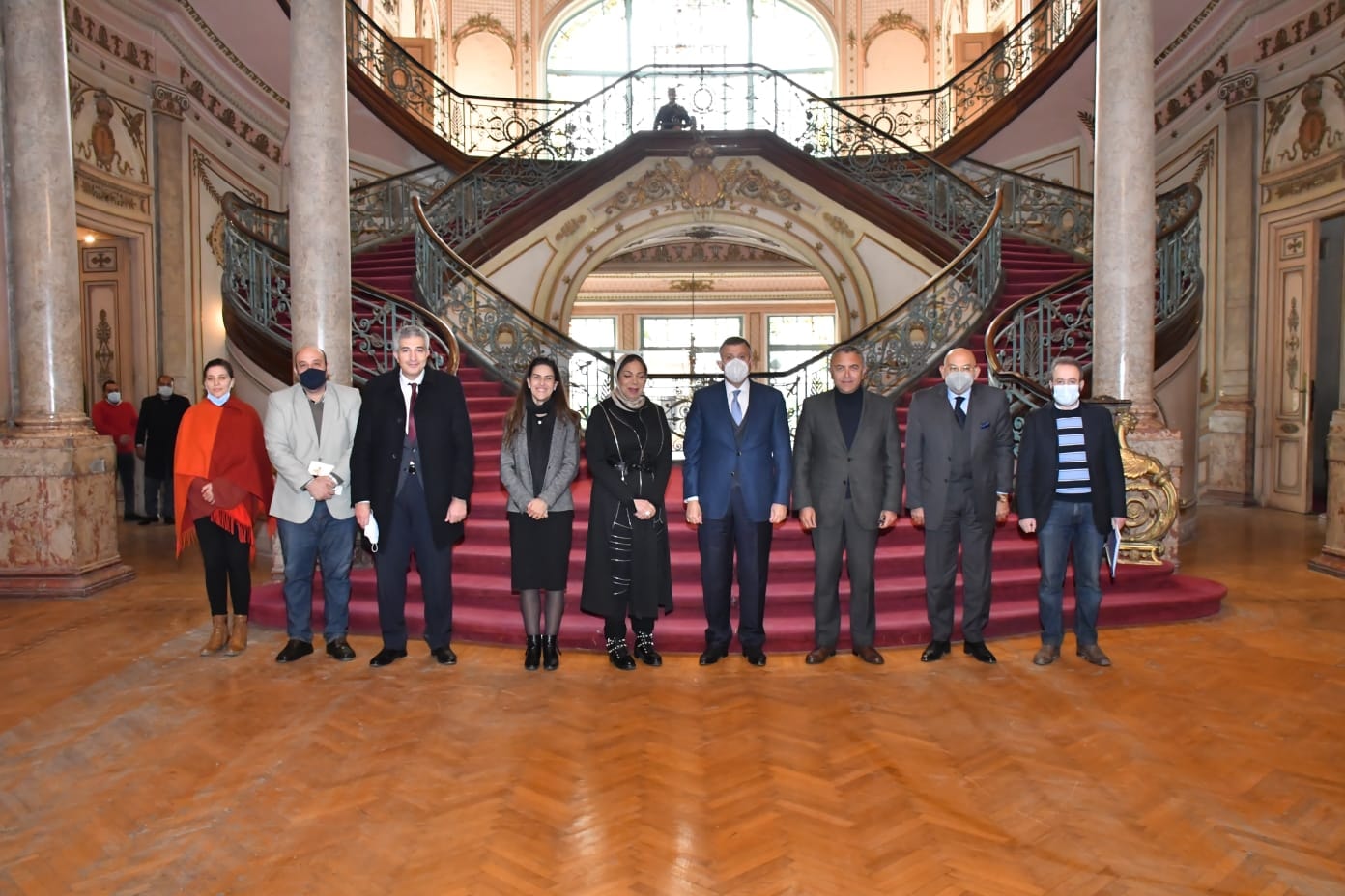 The President of Ain Shams University meets the Chairman of the Board of Directors of Crédit Agricole Egypt and the Chairperson of the Board of Trustees of Education First Foundation