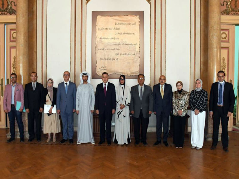 The President of Ain Shams University receives the Education and Technology Science Attaché at the UAE Embassy