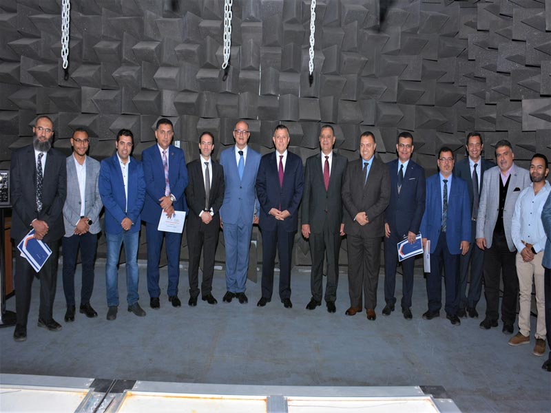 The President of the University and the Dean of the Faculty of Engineering witness the inauguration of the Acoustics Building at the Faculty of Engineering