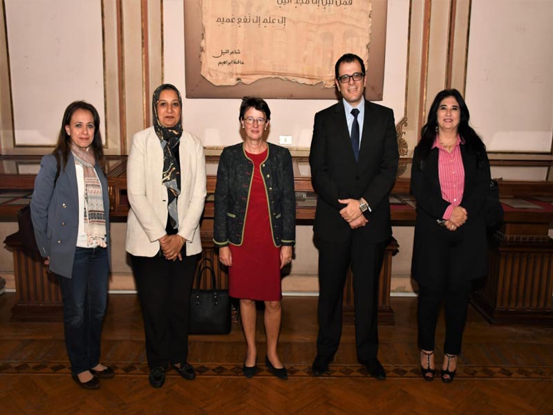 A French delegation from Sanofi on a visit to Ain Shams University