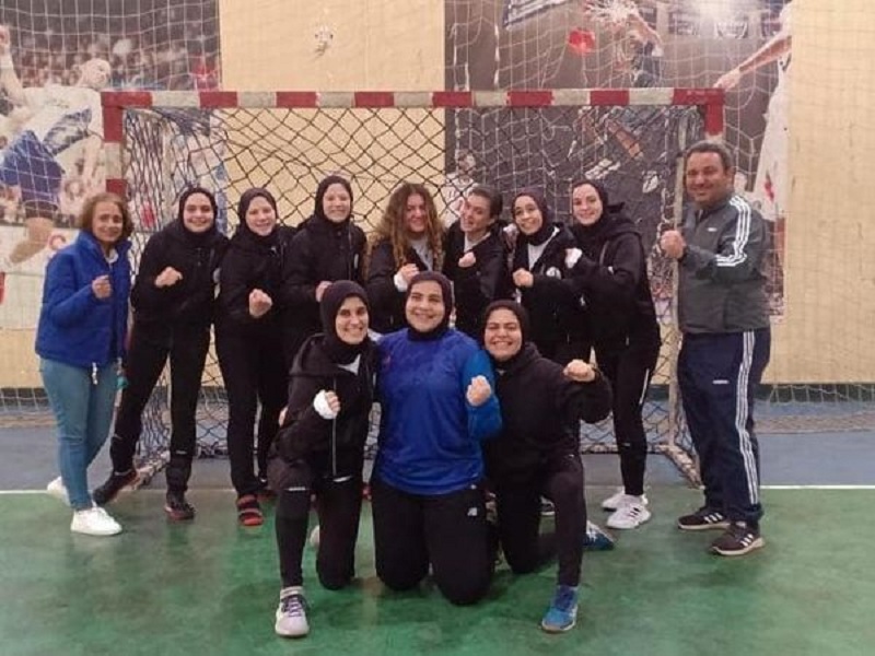 The female handball team of Ain Shams University crowned the first place in the 49th Egyptian Universities championship