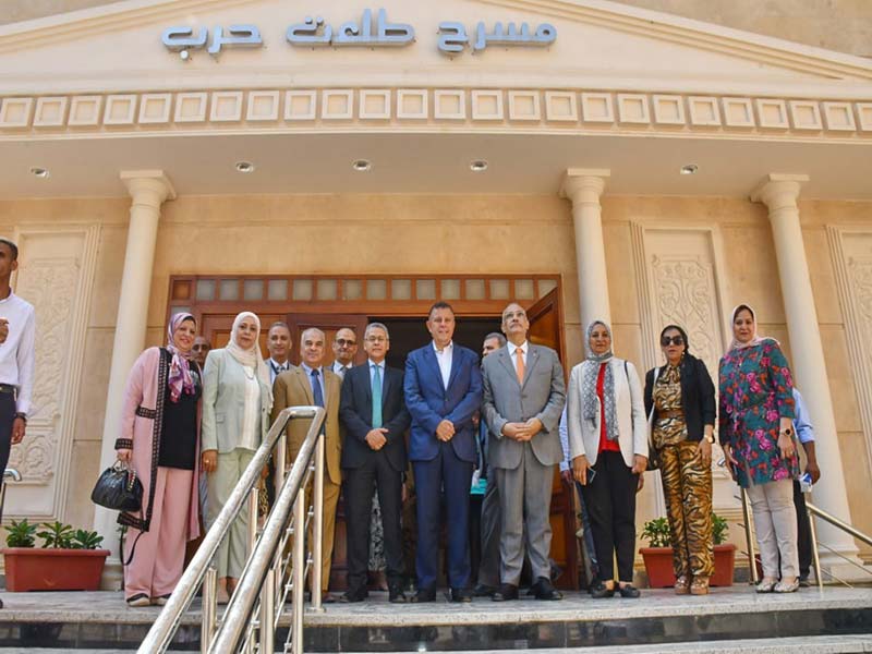In the presence of the President of Ain Shams University, a mural was placed under the title "Here Talaat Harb lived" at the Faculty of Specific Education